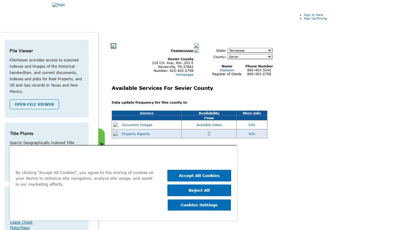 Search Sevier County Public Property Records Online CourthouseDirect.com